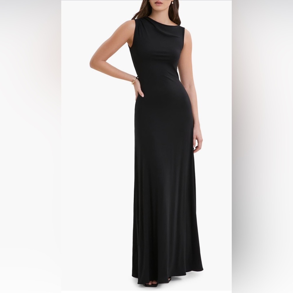 Marcella Laurel Black Maxi Dress Large NWT w/stretch! Current Nordstrom at $154 - Picture 2 of 6